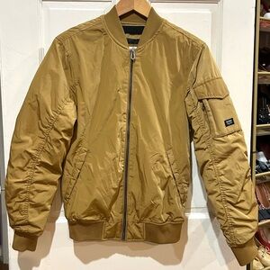 Pull&Bear Tan Utility Puffer Women's Jacket Gorpcore Cargo Cozy Size XS